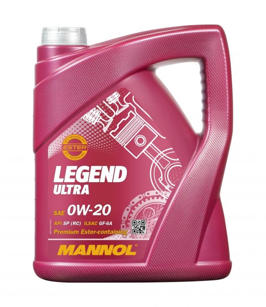 5 Liter Mannol Legend Ultra 0W-20 API SP (RC)